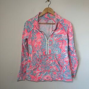 Lily Pulitzer Sweater Women's SM Pink Summer Siren Pullover Floral Resort Preppy